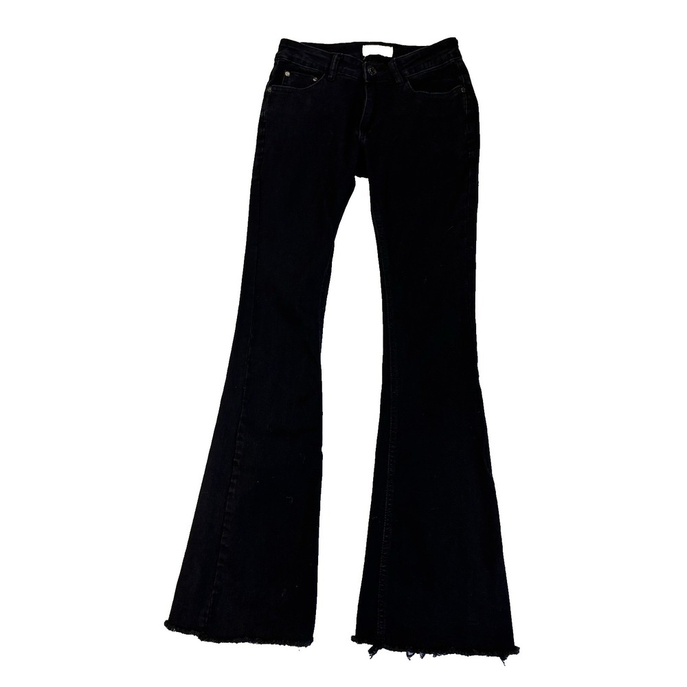 Red Bottoms Junior' 3/26 Sexy Black Boot Cut Flared Jeans Cowgirl Hip Hop Urban